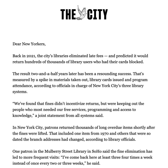 The City City Scoop Newsletter 2024 0430 feat