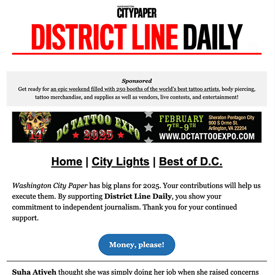 Washington City Paper District Line Daily February 2025